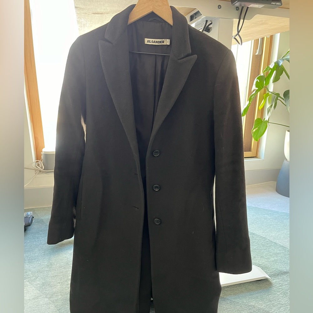 Jil Sander Cashmere Pea coat, black WS/US4/FR36